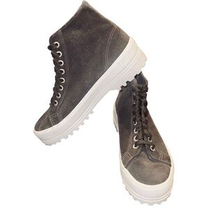 Superga 2341 Suede High‎ Top Sneaker Dark Grey Size 8